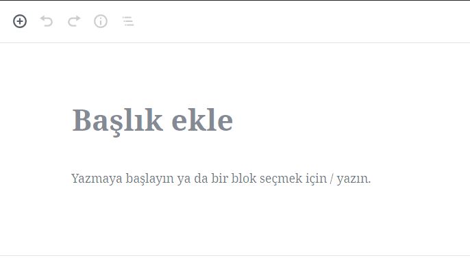 baslik ekle - Gutenberg Nasıl Kullanılır?