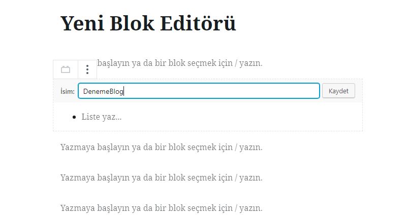 block ad verme - Gutenberg Nasıl Kullanılır?