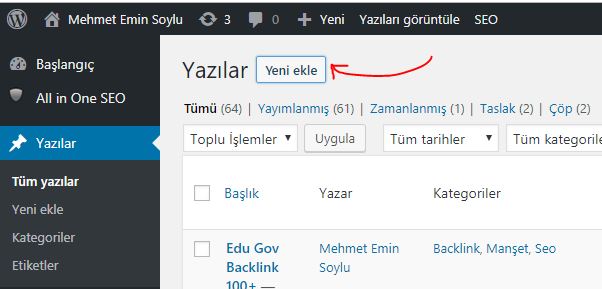 yazi ekleme - Gutenberg Nasıl Kullanılır?